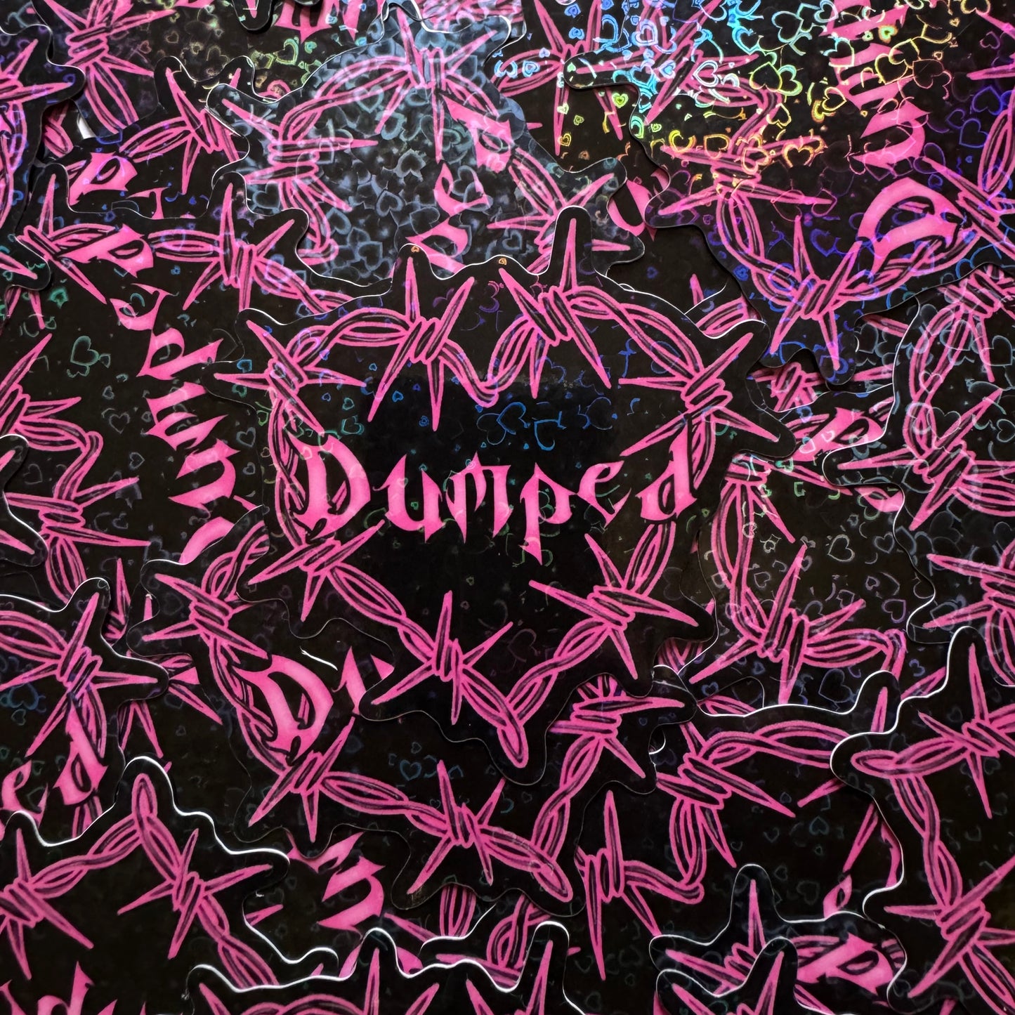 Reflective Dumped barbed wire sticker